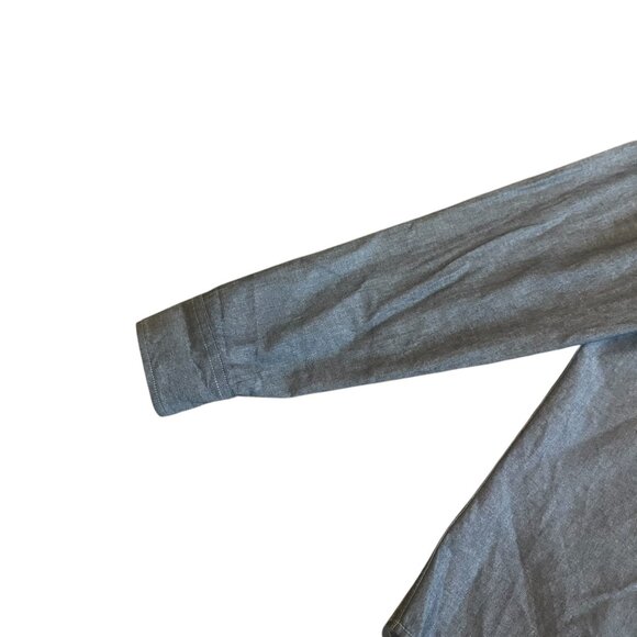 Taylor Stitch 100% Organic Cotton Dark Grey Button Down Shirt Top Size 40 Med - Picture 3 of 13